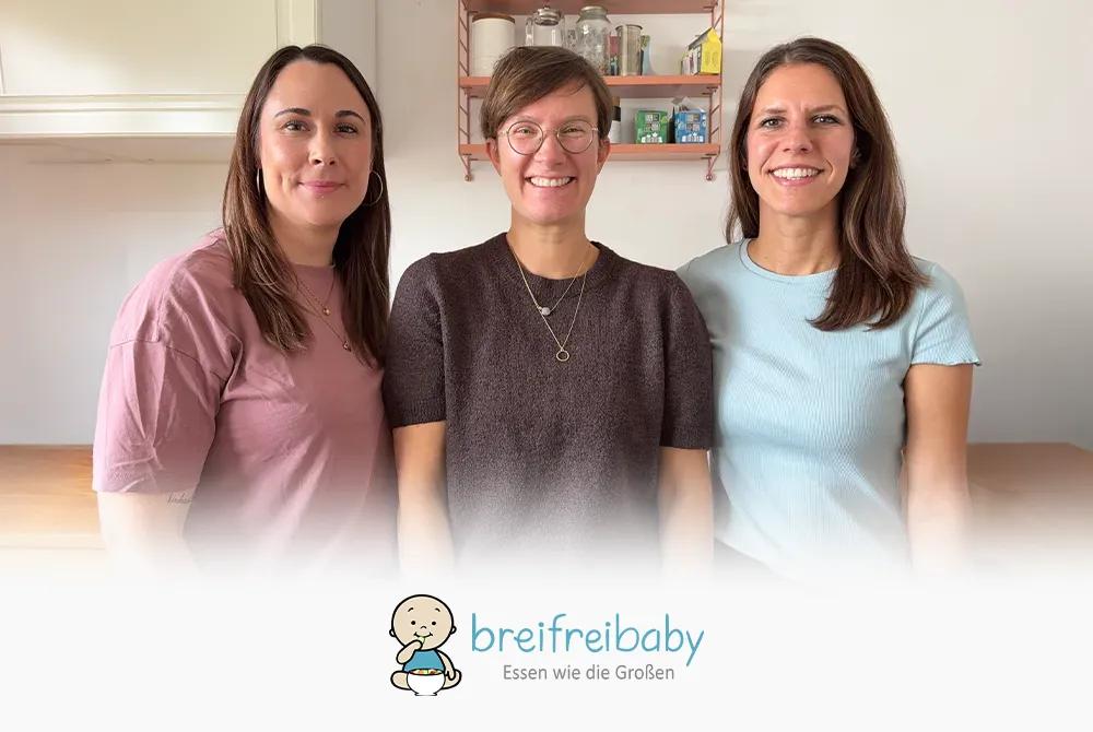 Annina Schäflein, Lena Merz und Ökotrophologin Esther Haude vom Team breifreibaby